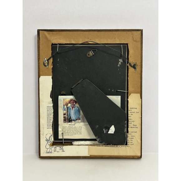 Ted De Grazia Vintage Native American Little Drummer Boy Art Tile Framed 8"x6" - Picture 10 of 12